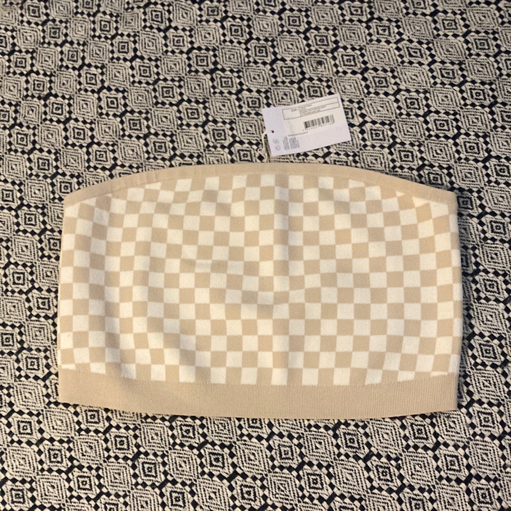 &other Stories NWT Checkered Tube Top